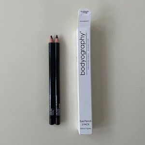 Bodyography Eye Pencil Duo 2 PACK 1.1g each Onyx Black Walnut Brand New in Box